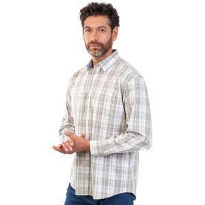 Camisa fantasía slim fit Verde Musgo/C48