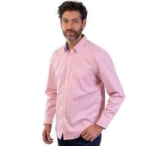 Camisa fantasía slim fit Rosado/L39