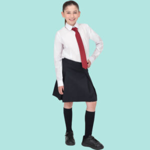 Falda casimir  azul 2 tablas