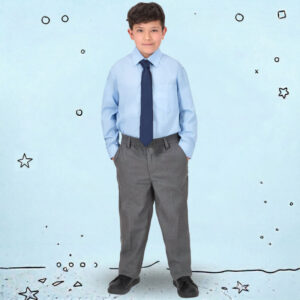 Pantalón de Colegio Hombre Full Elástico Gris
