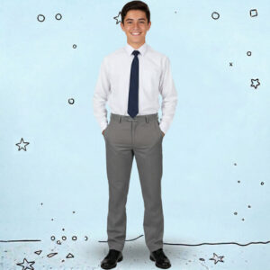 Pantalón de Colegio Hombre Gris