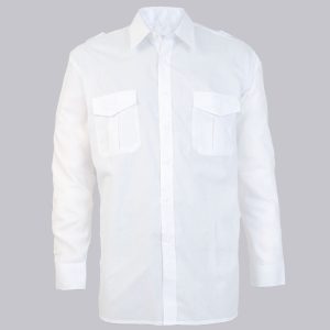 Camisa trevira blanca tapeta y presilla