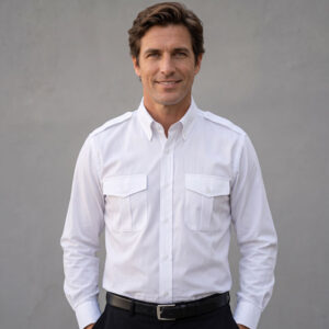 Camisa Trevira Blanca Tapeta y Presilla
