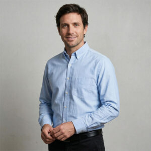 Camisa Oxford Manga Larga Adulto