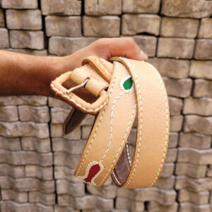 Cinturón Cuero Bayo Copihue Niño