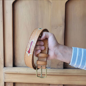 Cinturón Cuero Bayo Copihue Adulto