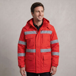 Parka Térmica Roja con Reflectante