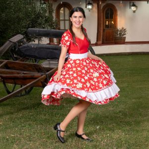 Vestido china floreado