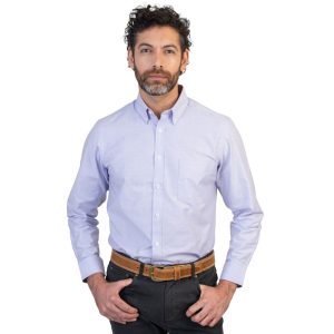 Camisa oxford manga larga adulto